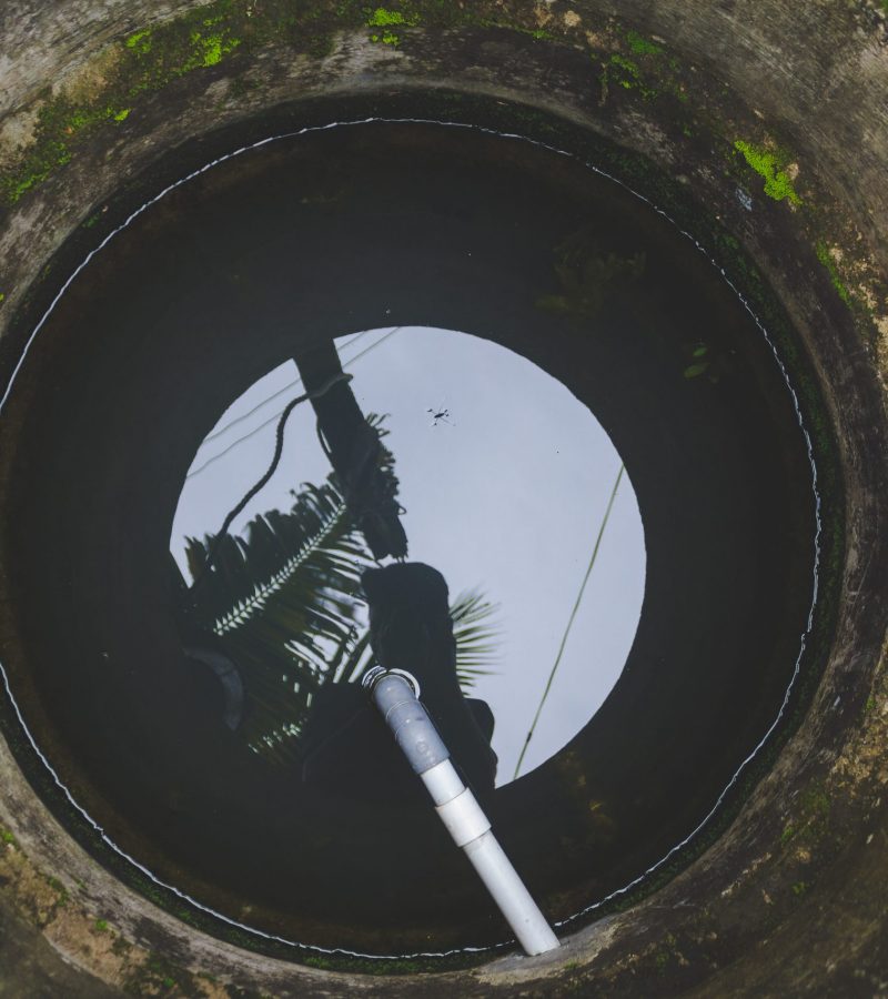 Inside a well