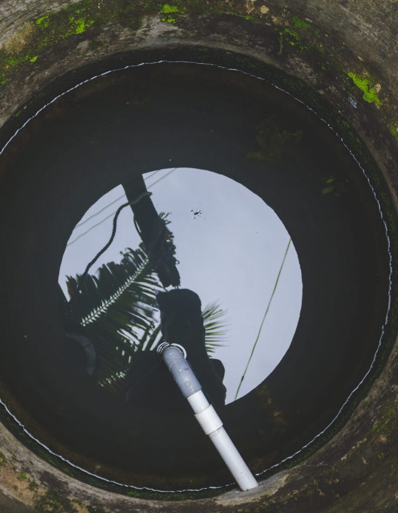 Inside a well